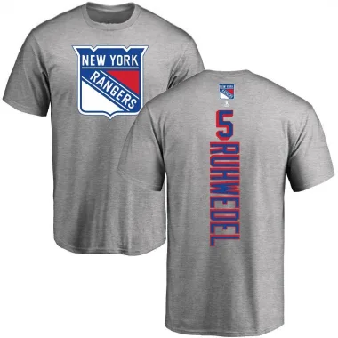 Ash Men's Chad Ruhwedel New York Rangers Backer T-Shirt -