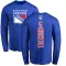Royal Men's Chad Ruhwedel New York Rangers Backer Long Sleeve T-Shirt -