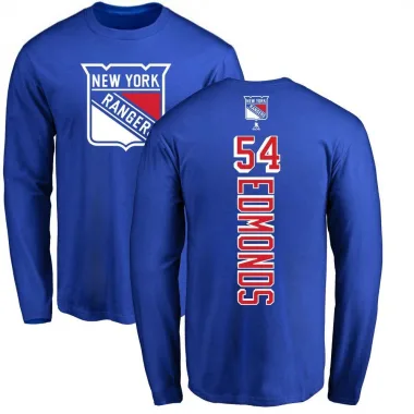 Royal Youth Lucas Edmonds New York Rangers Backer Long Sleeve T-Shirt -